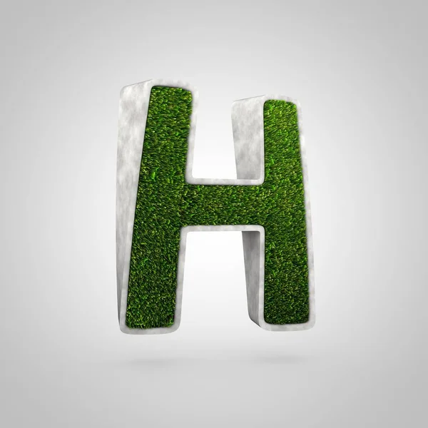 Grass letter H uppercase. — Stock Photo, Image