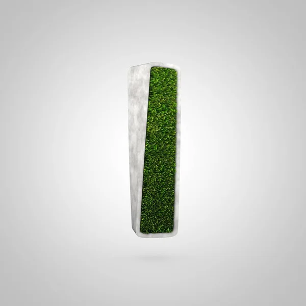 Grass letter I uppercase — Stock Photo, Image