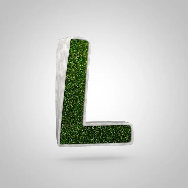 Grass letter L uppercase — Stock Photo, Image