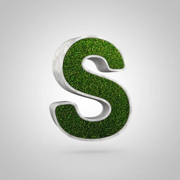 Grass letter S uppercase — Stock Photo, Image