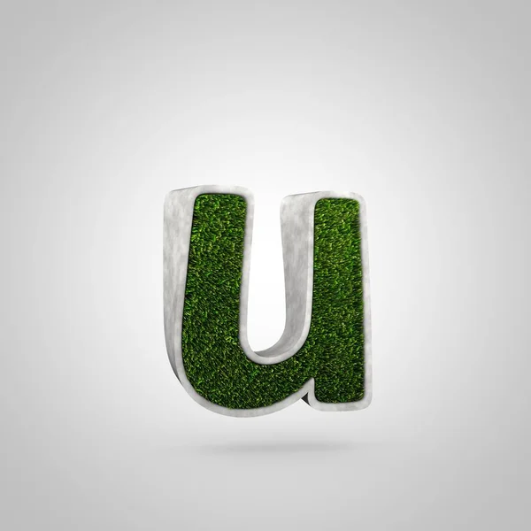 Grass letter U lowercase — Stock Photo, Image