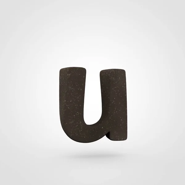 Soil letter U lowercase — Stock Photo, Image