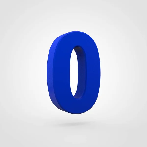 Синий Пластиковый Нулевой Номер Изолирован Белом Фоне — стоковое фото