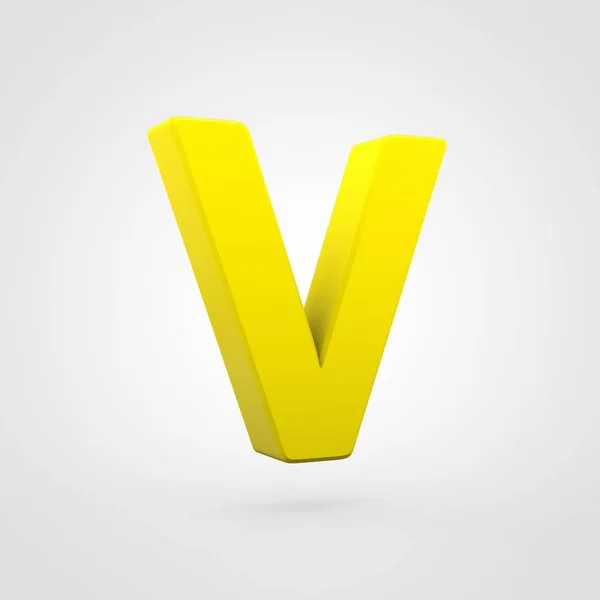 Yellow Plastic Letter Isolated White Background — Stock Photo, Image