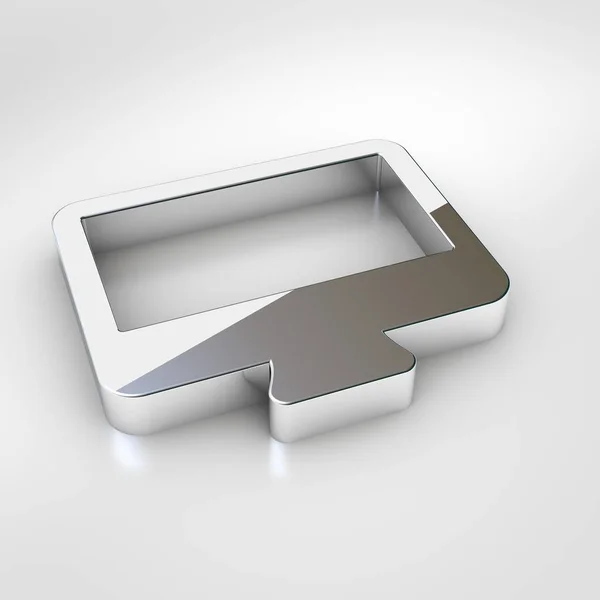 Masaüstü Simgesi Chrome Masaüstü Simgesi Beyaz Arka Plan Üzerinde Izole — Stok fotoğraf