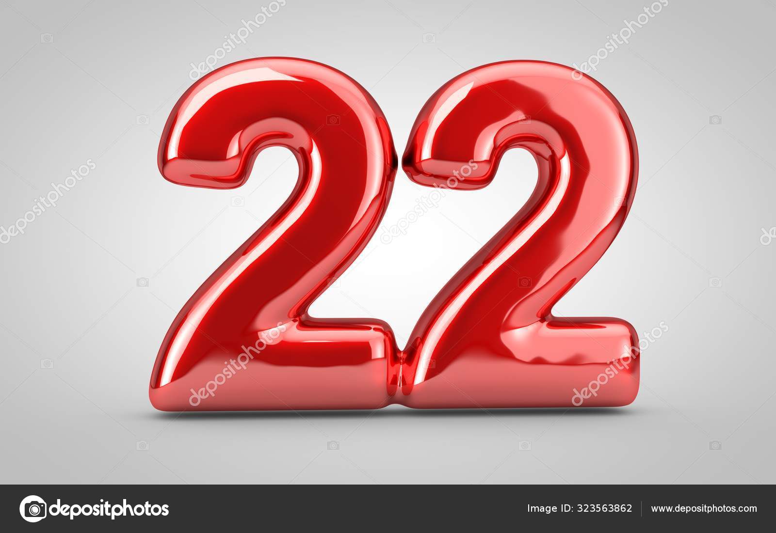 Red Glossy Balloon Number Isolated White Background Rendered Illustration  Best Stock Photo by ©whitebarbie 323563862