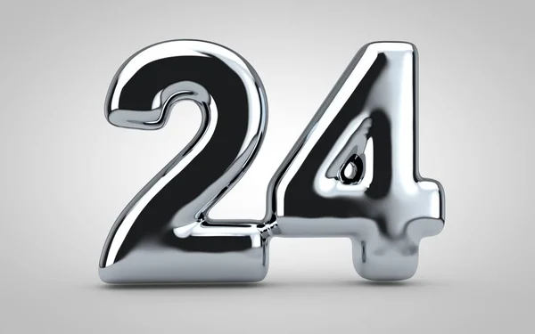24는 배경에 렌더링 일러스트 기념일 축하를 최고의 — 스톡 사진
