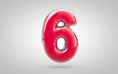 Beyaz arka planda 3 boyutlu pembe tırnak cilası. Yıldönümü, doğum günü partisi, yeni yıl kutlaması için en iyisi..