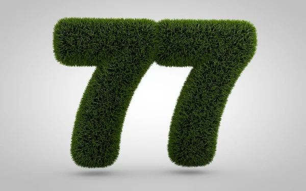 白底绿草77号 3D渲染了生态横幅 标志设计模板元素的草数 — 图库照片