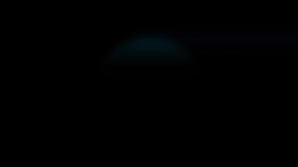Іконка Комп Ютера Світиться Сині Жовті Рожеві Кольори Плавно Мерехтять — стокове відео