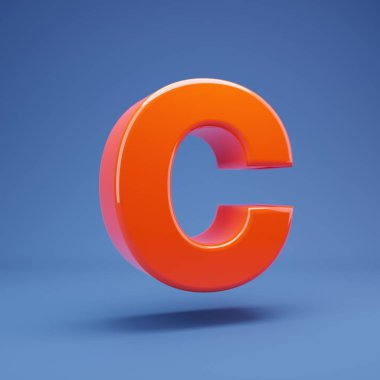 Lush Lav 3d harfi C büyük harf. 3D görüntüleme. Yıldönümü için en iyisi, doğum günü partisi, kutlama.