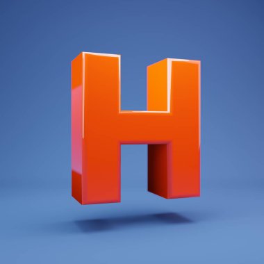 Lush Lav 3d harf H büyük harf. 3D görüntüleme. Yıldönümü için en iyisi, doğum günü partisi, kutlama.