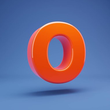 Lush Lav 3d harfi O büyük harf. 3D görüntüleme. Yıldönümü için en iyisi, doğum günü partisi, kutlama.