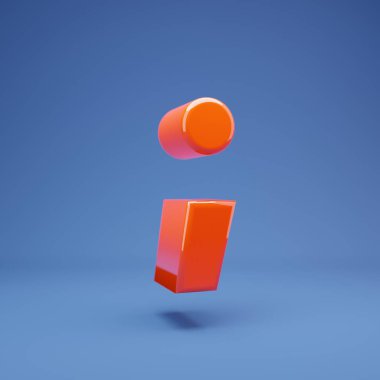 Lush Lav 3d noktalı virgül sembolü. 3D görüntüleme. Yıldönümü için en iyisi, doğum günü partisi, kutlama.