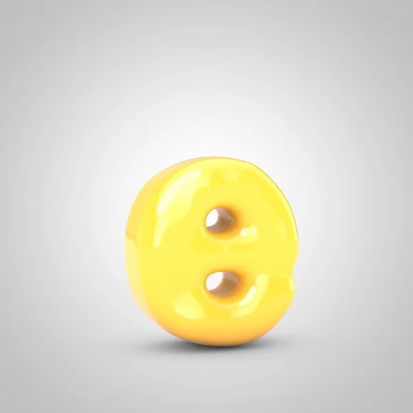 Gelbe Fruchtblasengummis Buchstabe Kleinbuchstaben Isoliert Auf Weißem Hintergrund Gerenderte Illustration — Stockfoto