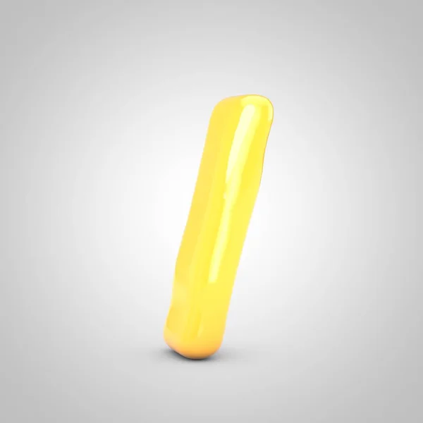 Κίτρινη Φυσαλίδα Φρούτων Gum Σύμβολο Απομονωμένο Λευκό Φόντο Απόδοση Εικονογράφηση — Φωτογραφία Αρχείου
