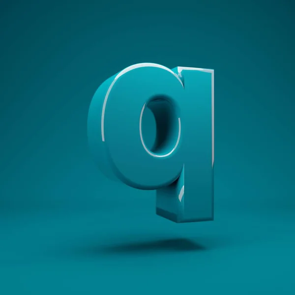 Aqua Menthe 3De Letter Kleine Letters Weergave Ideaal Voor Jubileum — Stockfoto