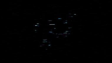 Mars ve Venüs ikonu, eski kötü TV monitöründe ses arızası etkisi olduğunu gösteriyor. 4k 60 fps video görüntüleme görüntüsü