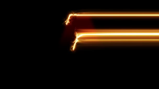 Письмо Раскрывает Огненная Плазма Светящегося Движения Стирается Центр Кадров Секунду — стоковое видео