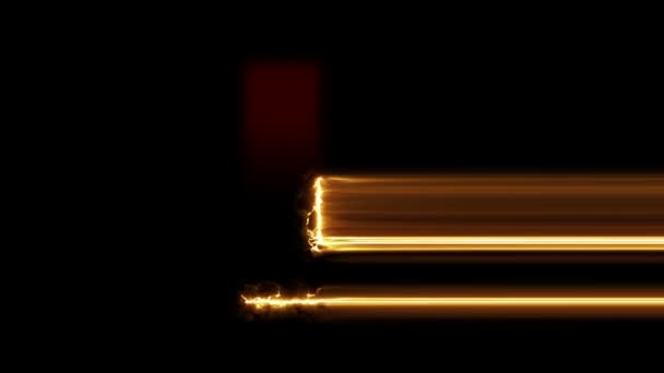 手紙Lを明らかにする 炎プラズマ光る動きは中心にワイプします Fpsビデオレンダリング映像 — ストック動画