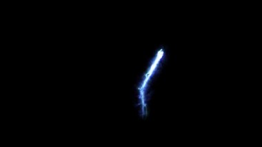 Electric blue letter Y reveal on black background. 4K animation.