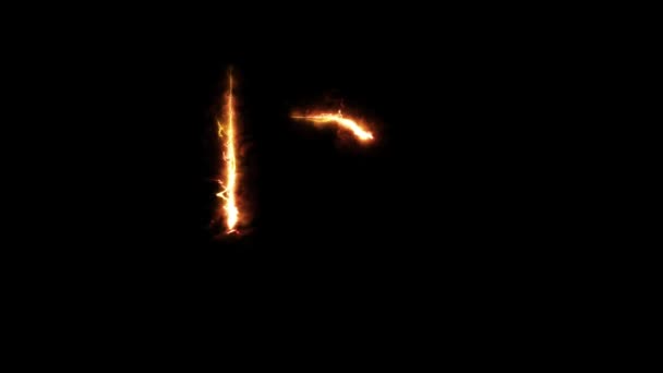 Ateş izi D harfi ortaya çıktı — Stok video