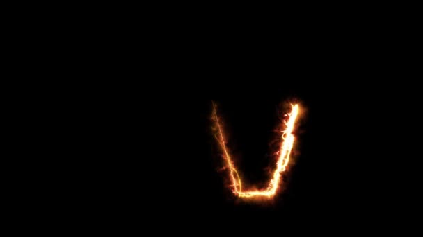 Ateş izi W harfi ortaya çıktı — Stok video