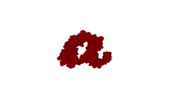 Blood Alphabet Concept Letter Appears Center Fades Away Wind Isolated — Stock Video