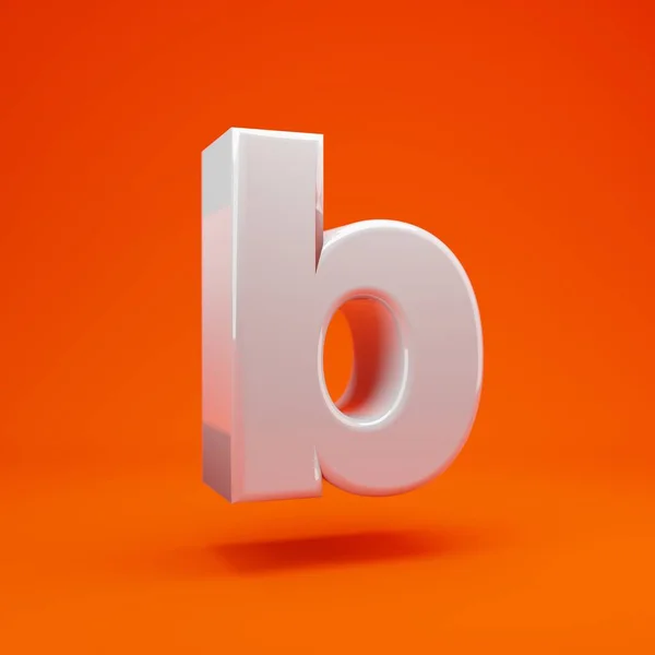 White Glossy Letter Lowercase Hot Orange Background Best Anniversary Birthday — 스톡 사진