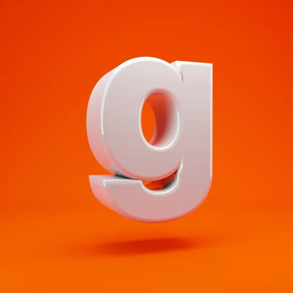 White Glossy Letter Lowercase Hot Orange Background Best Anniversary Birthday — 스톡 사진