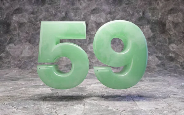 Нефрит номер 59 на скалистой заднице — стоковое фото