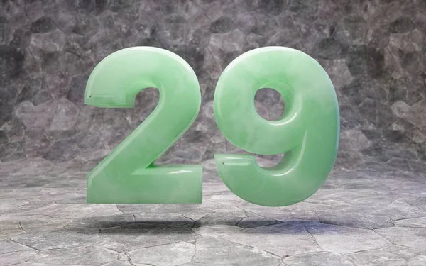 Jade número 29 en Rocky Backgrond — Foto de Stock