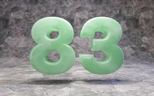 Нефрит номер 83 на скалистом бэкгранде — стоковое фото
