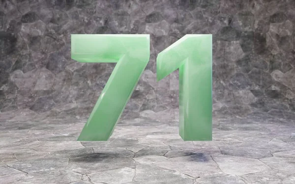 Jade Nummer 71 auf felsigem Backgrond — Stockfoto