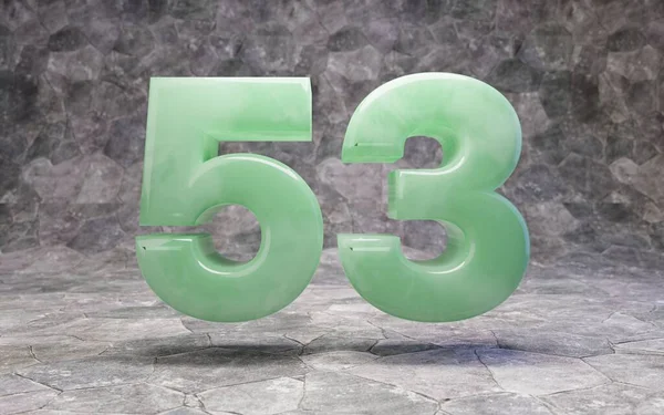 Jade Nummer 53 auf felsigem Backgrond — Stockfoto
