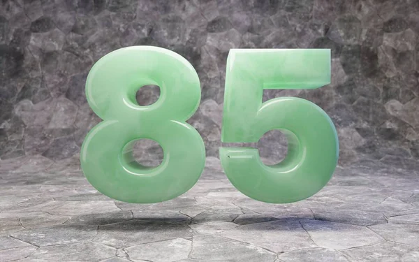 Jade αριθμός 85 σε βραχώδη backgrond — Φωτογραφία Αρχείου