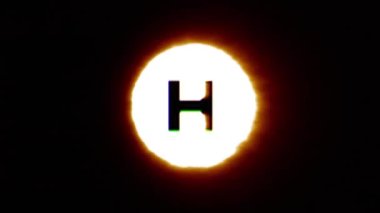 Parlak ateş helikopteri simgesi rgb spektrum renkleriyle ortadaki titreşimlerde uçar.