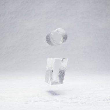 Kar zemininde buz noktalı virgül sembolü.