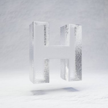 Kar arkaplanındaki büyük harf H.