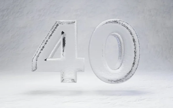 Hielo Número Alfabeto Renderizado Sobre Fondo Blanco Nieve Mejor Para —  Fotos de Stock