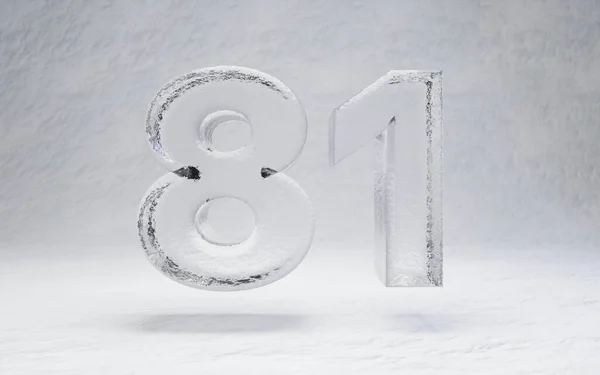 Ice Number Rendered Alphabet White Snow Background Best Winter Sports — Stock Photo, Image