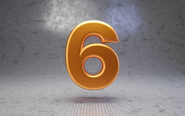 Golden Number Metal Textured Background Rendered Glossy Metallic Digit Best — Stock Photo, Image