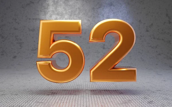 Golden Number Metal Textured Background Rendered Glossy Metallic Digit Best — Stock Photo, Image