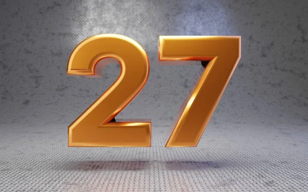 Golden Number Metalen Textuur Achtergrond Gemaakt Glanzend Metallic Cijfer Ideaal — Stockfoto