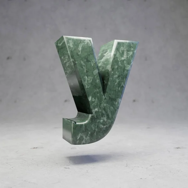 Green Marble Letter Lowercase Concrete Background Rendered Glossy Stone Font — Stock Photo, Image