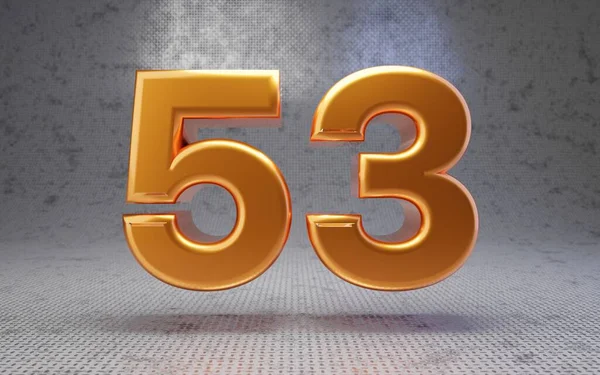Número Dourado Metal Texturizado Fundo Renderizado Dígito Metálico Brilhante Melhor — Fotografia de Stock