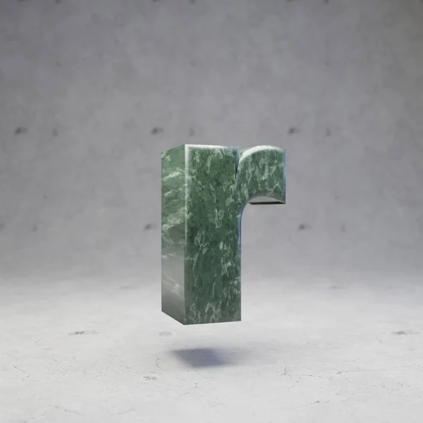Letra Mármol Verde Minúscula Sobre Fondo Hormigón Renderizado Piedra Brillante —  Fotos de Stock