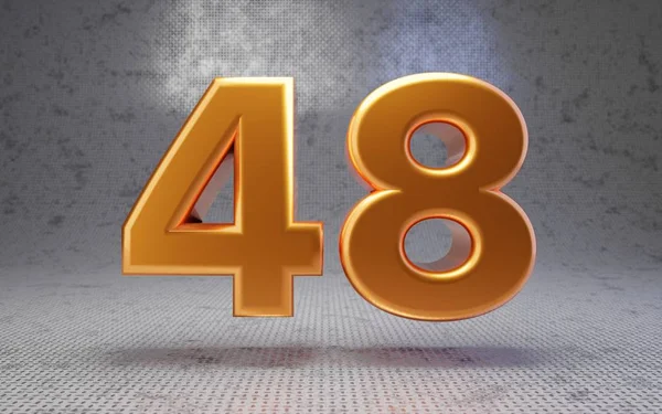 Golden Number Metal Textured Background Rendered Glossy Metallic Digit Best — Stock Photo, Image