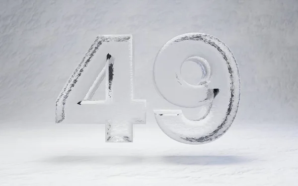 Льодовий Номер Візуалізований Алфавіт Білому Фоні Снігу Найкраще Зимових Спортивних — стокове фото