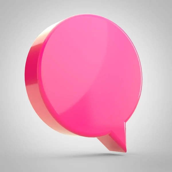 Spraakbel Geïsoleerd Witte Achtergrond Gemaakt Roze Chat Zeepbel — Stockfoto